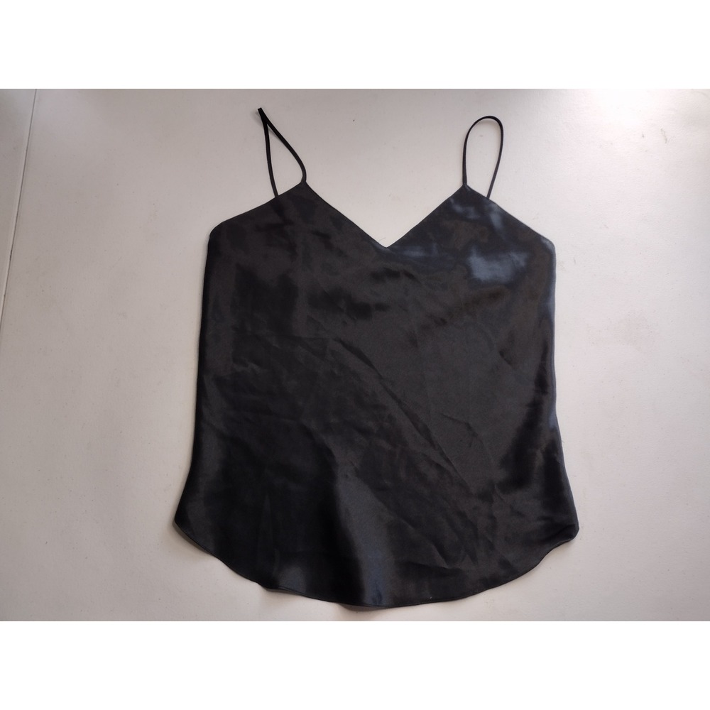 Y2K TUW by Mervyns Black Satin V-Neck Spaghetti Strap Camisole Top Small